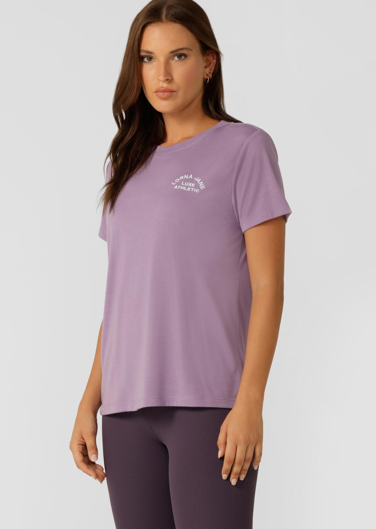 Lorna Jane Lotus T-Shirt - Dusted Violet