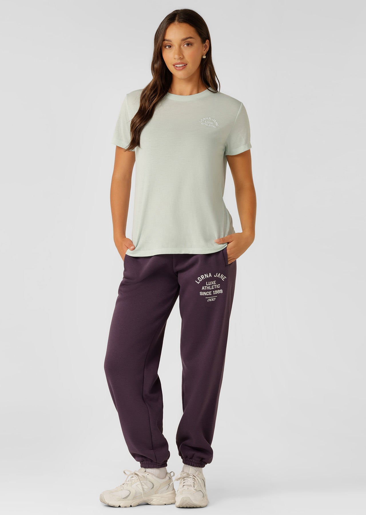 Lorna Jane Lotus T-Shirt - Dusty Aqua