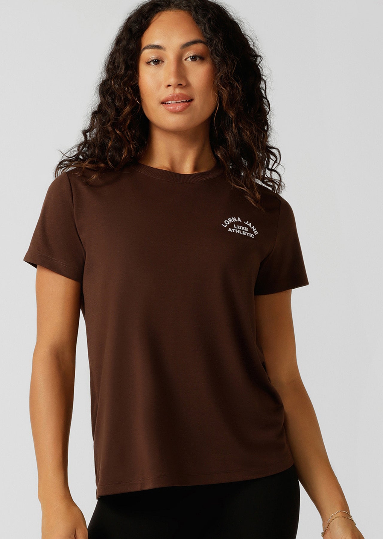 Lorna Jane Lotus T-Shirt - Espresso