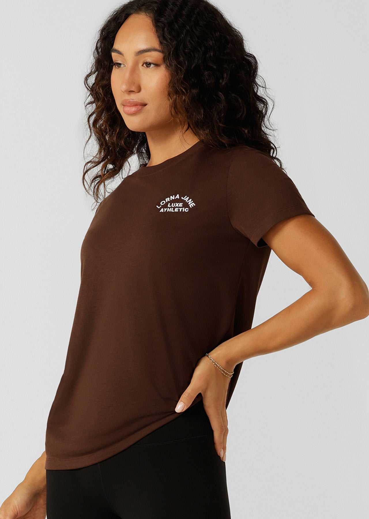 Lorna Jane Lotus T-Shirt - Espresso