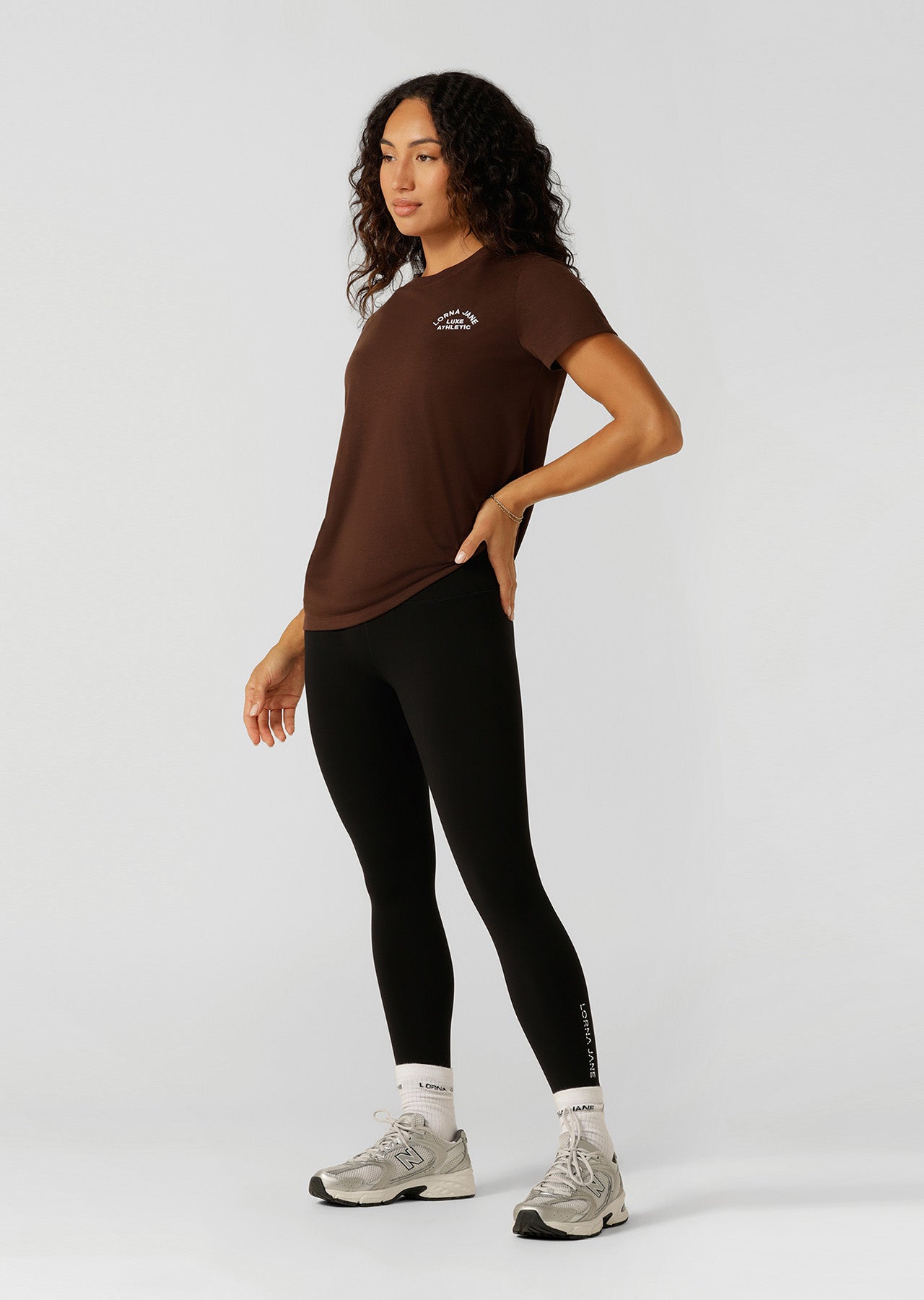 Lorna Jane Lotus T-Shirt - Espresso