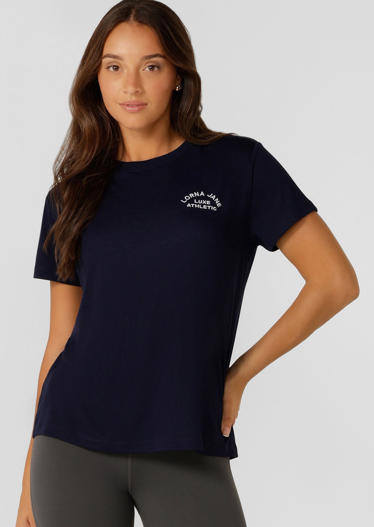 Lorna Jane Lotus T-Shirt - French Navy