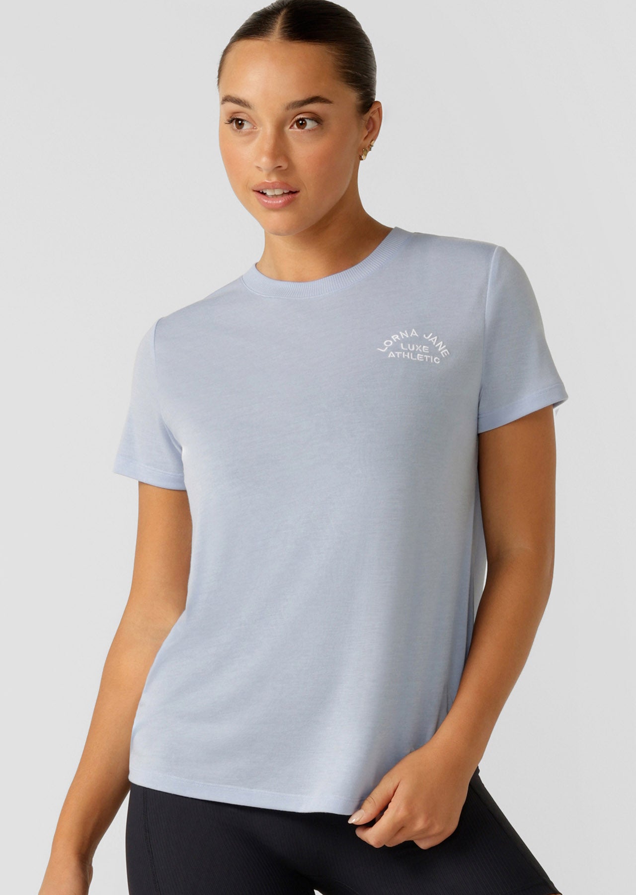 Lorna Jane Lotus T-Shirt - Light Moontide