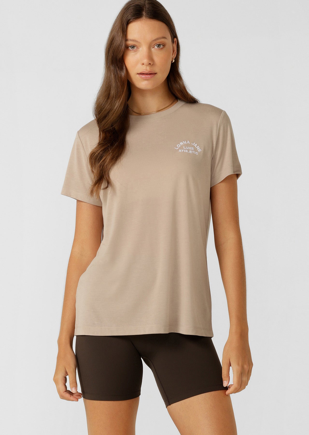 Lorna Jane Lotus T-Shirt - Latte
