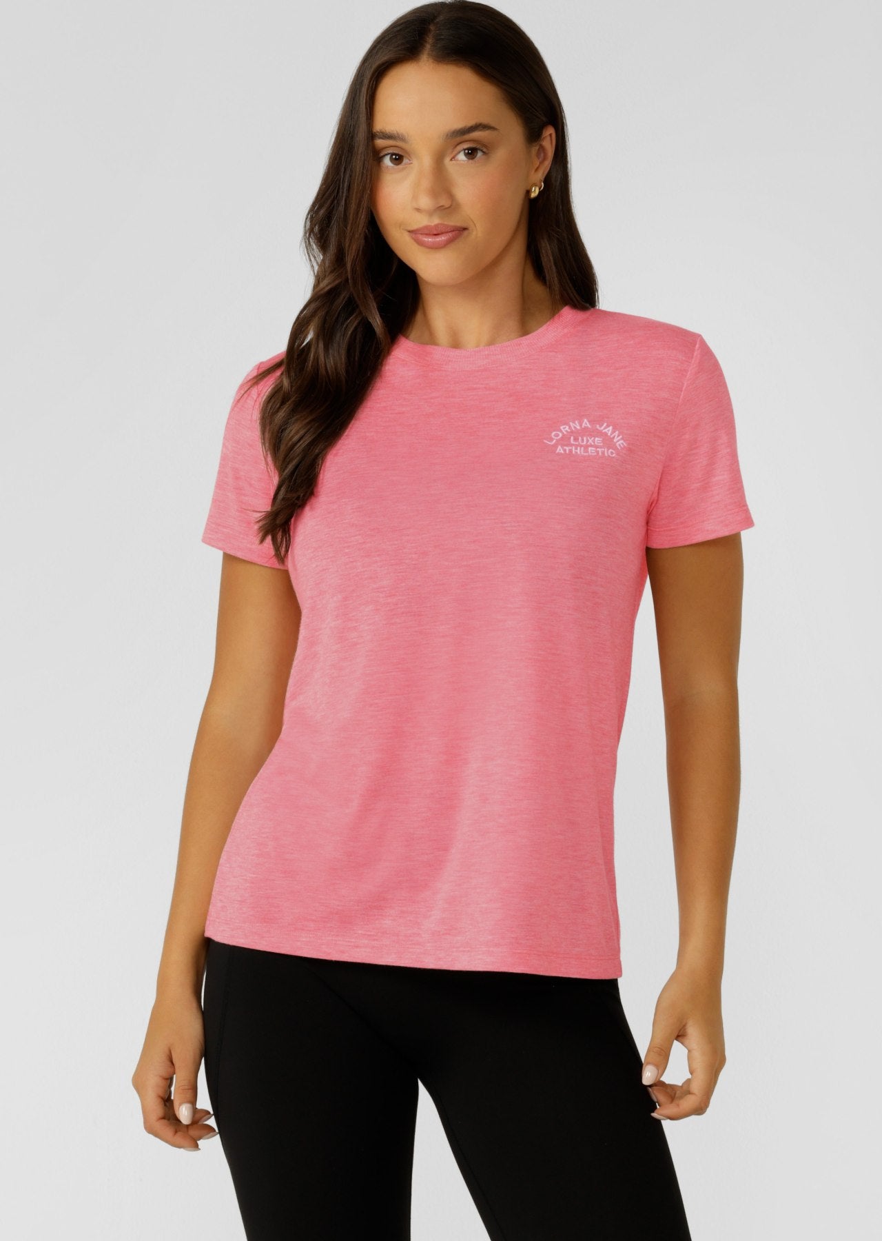 Lorna Jane Lotus T-Shirt - Strawberry Marl