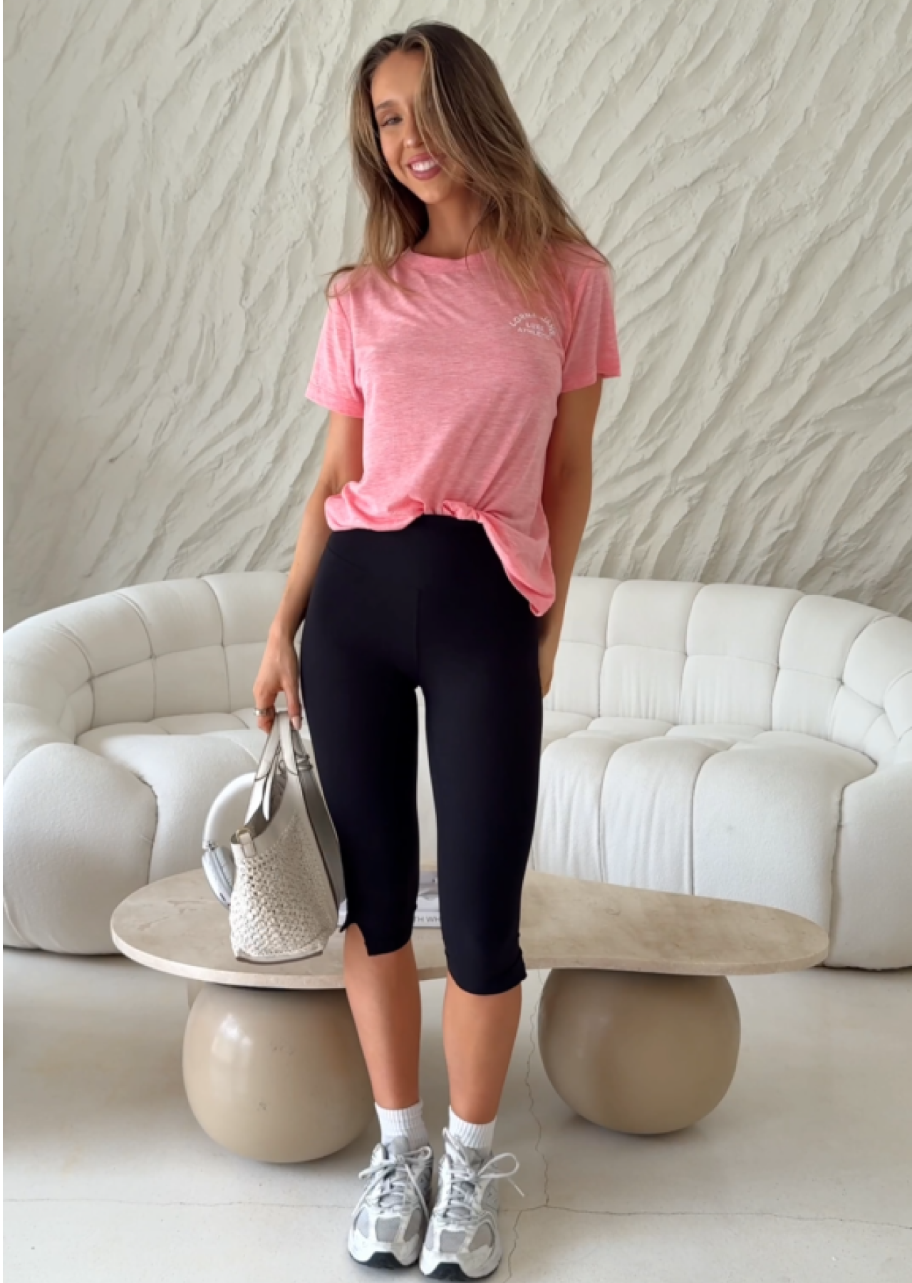 Lorna Jane Lotus T-Shirt - Strawberry Marl