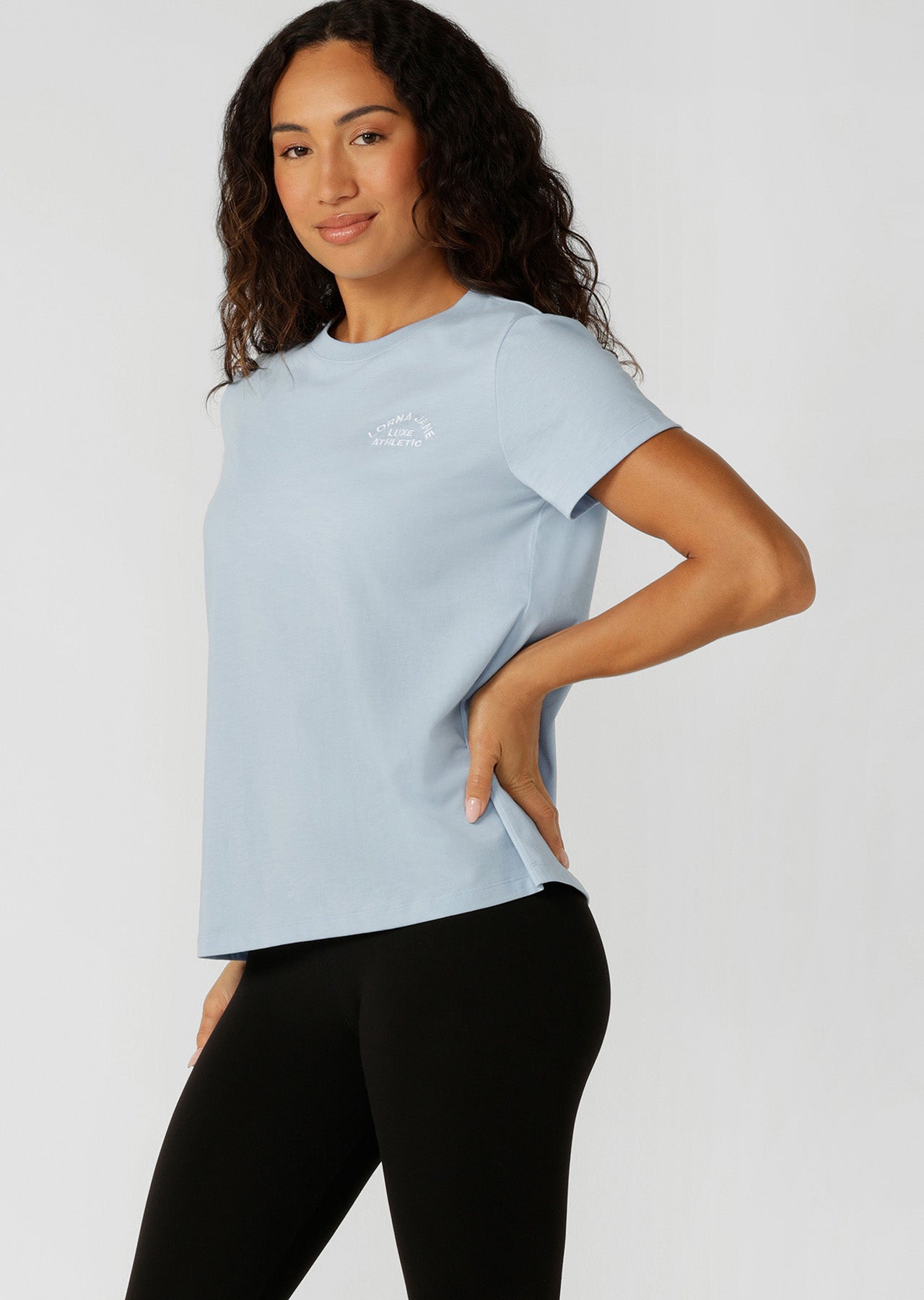 Lorna Jane Lotus T-Shirt - Toulouse Blue