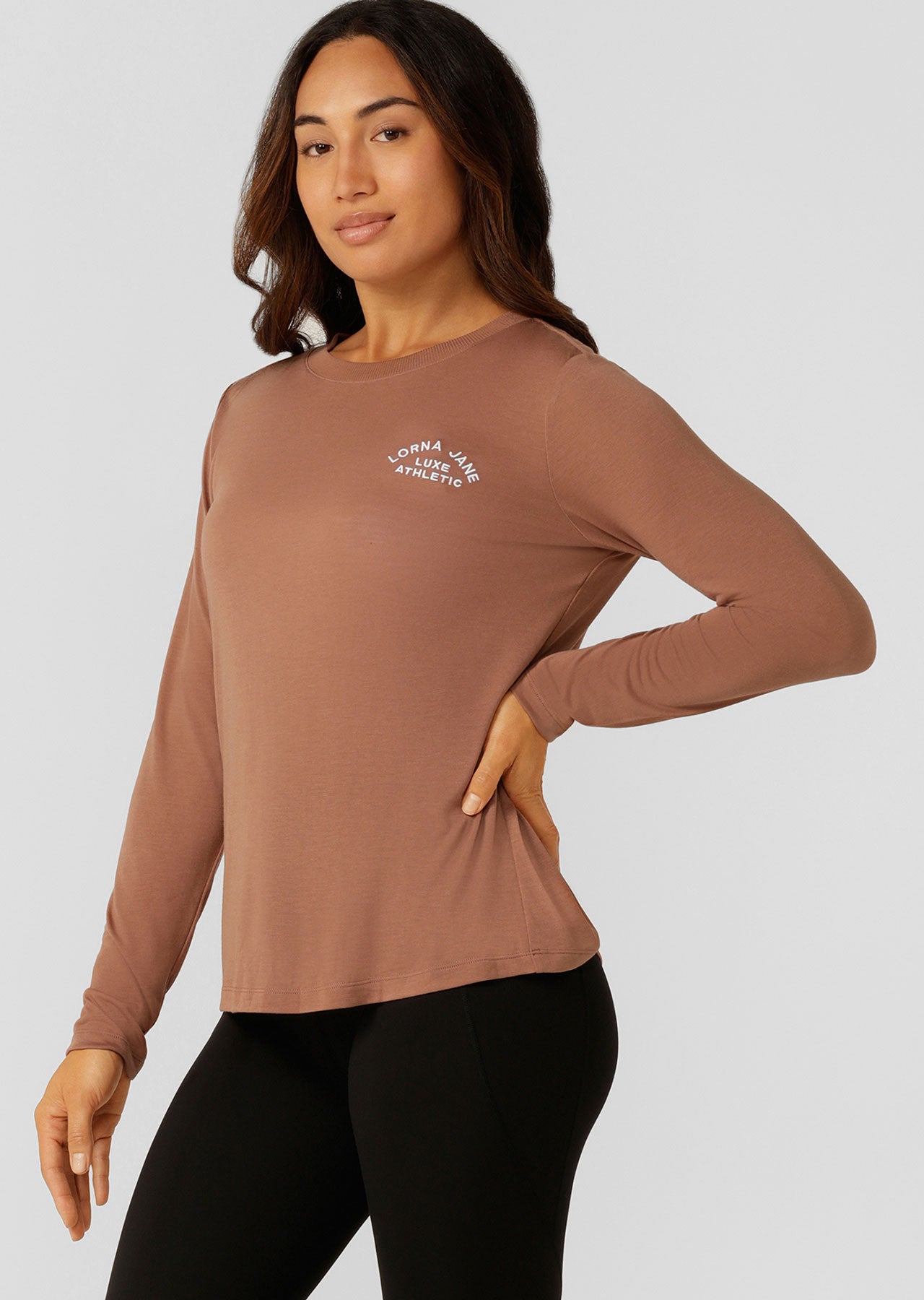 Lorna Jane Lotus Long Sleeve Top - Clove