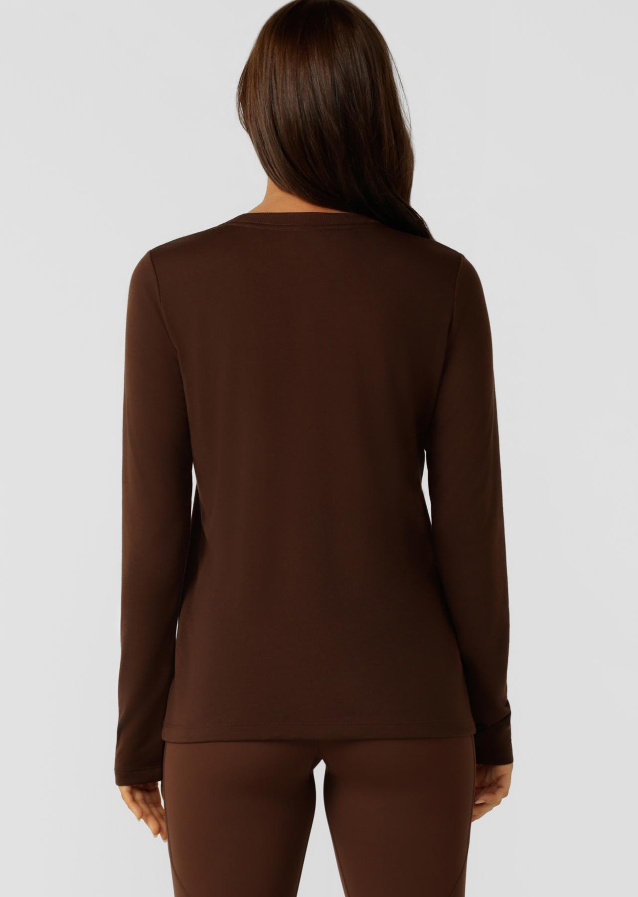 Lorna Jane Lotus Long Sleeve Top - Espresso