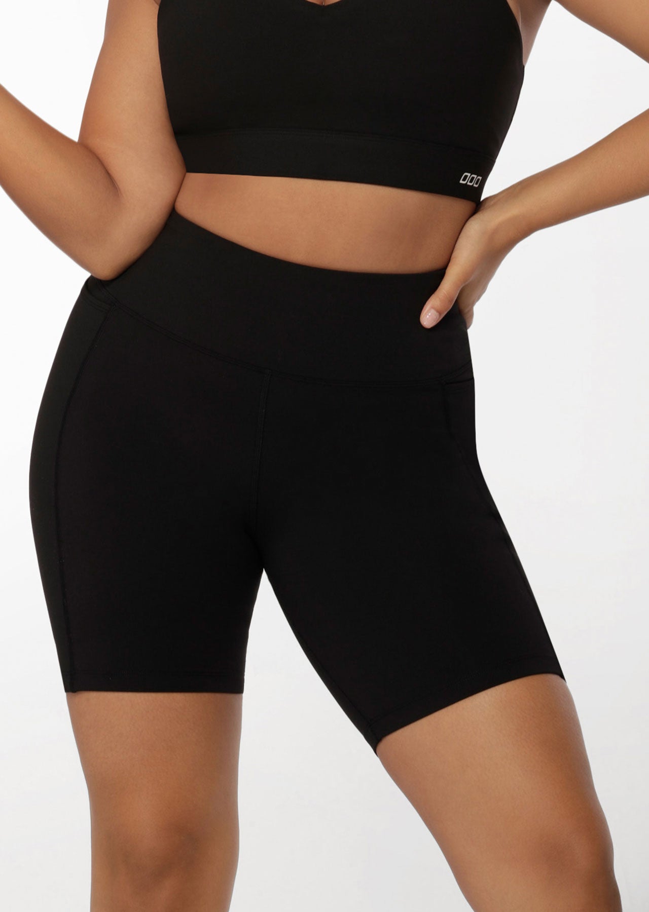 Lorna Jane Amy Phone Pocket Tech Bike Shorts - Black