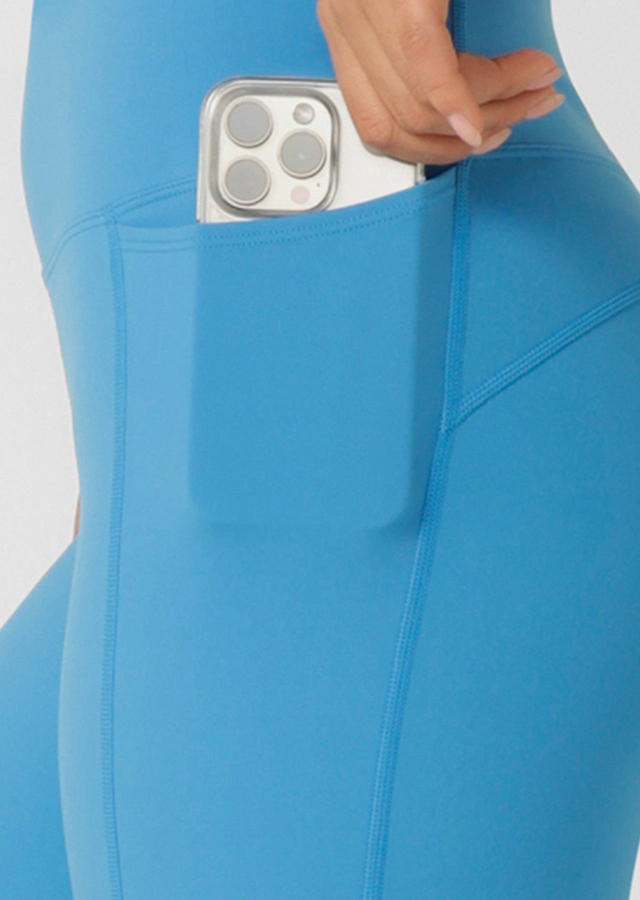Lorna Jane Amy Phone Pocket Tech Bike Shorts - Capri Blue