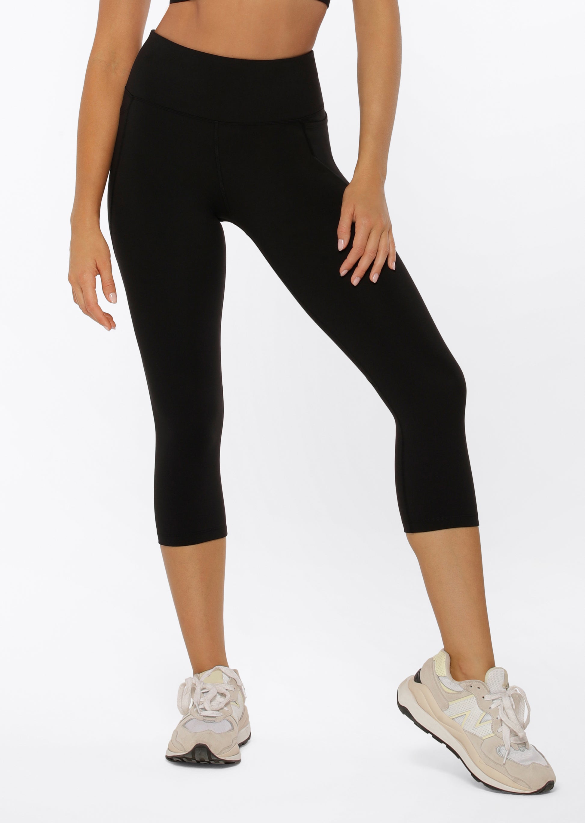 Lorna Jane Amy Phone Pocket 7/8 Tech Leggings - Recycled Black