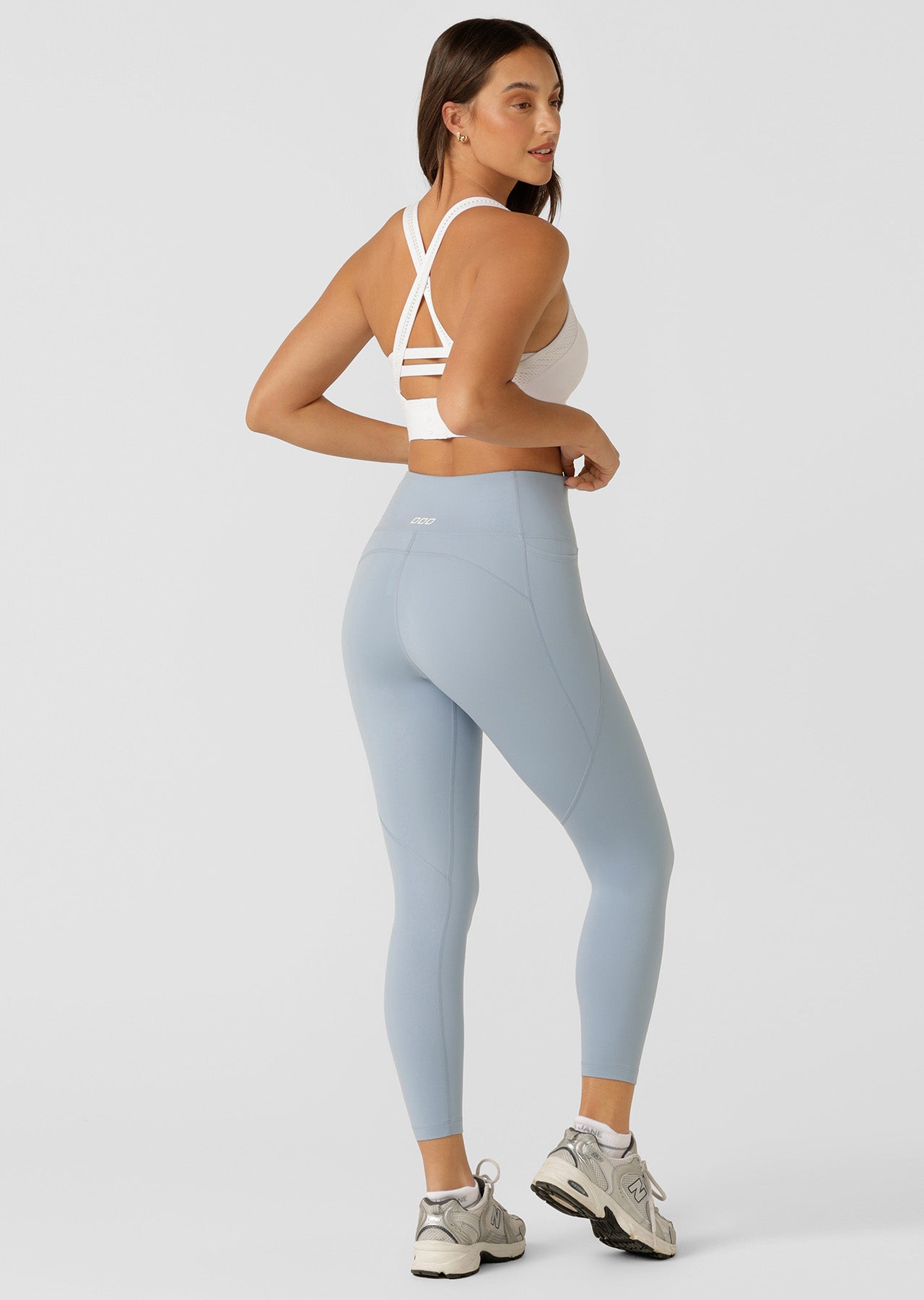 Lorna Jane Amy Phone Pocket Tech Ankle Biter Leggings - Glacier Blue