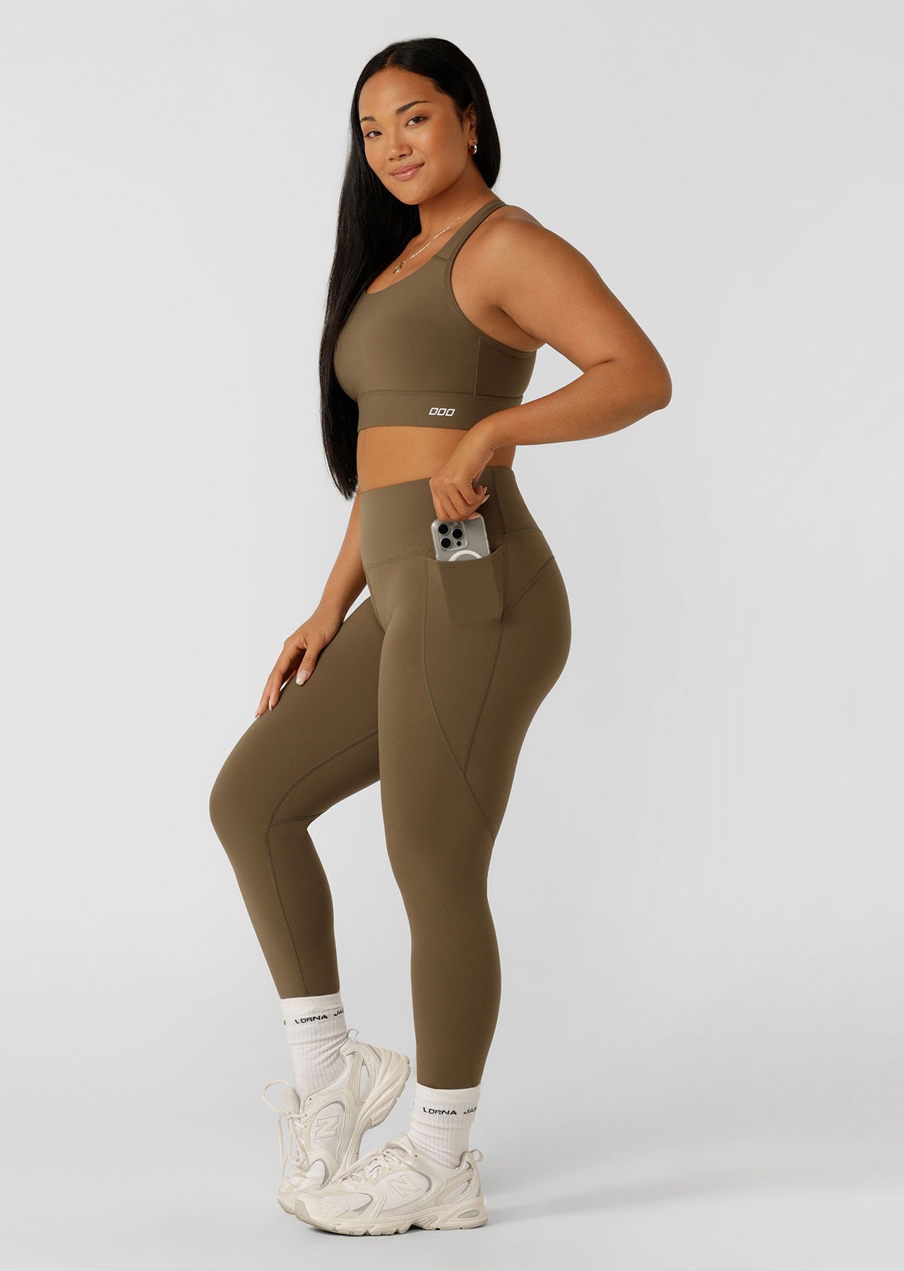 Lorna Jane Amy Phone Pocket Tech Ankle Biter Leggings - Hazel