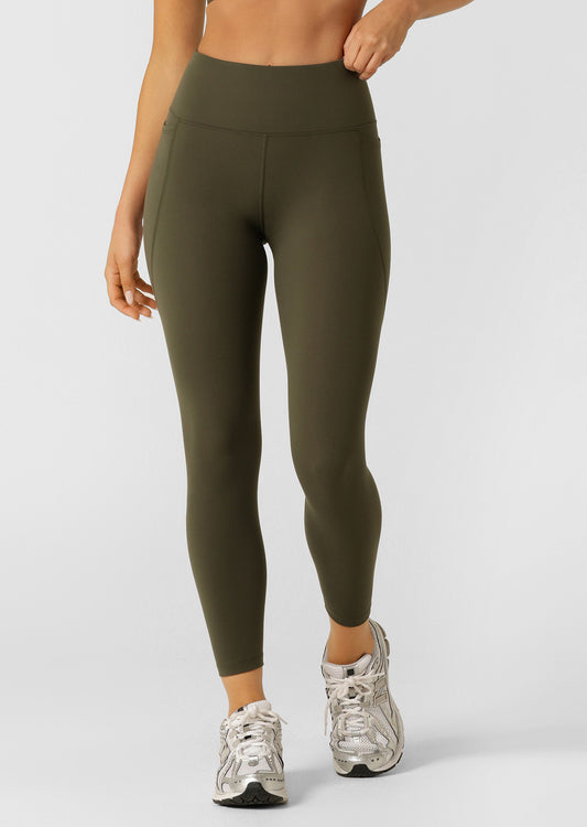 Lorna Jane Amy Phone Pocket Tech Ankle Biter Leggings - Luxury Green