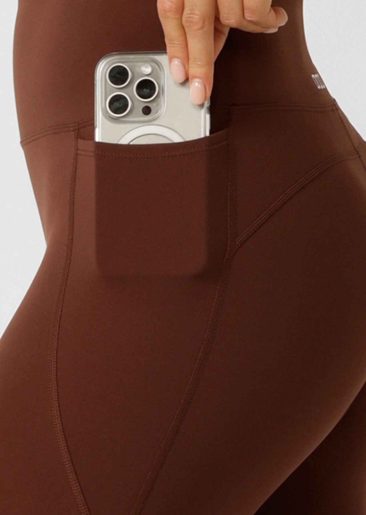 Lorna Jane Amy Phone Pocket Tech Ankle Biter Leggings - Truffle