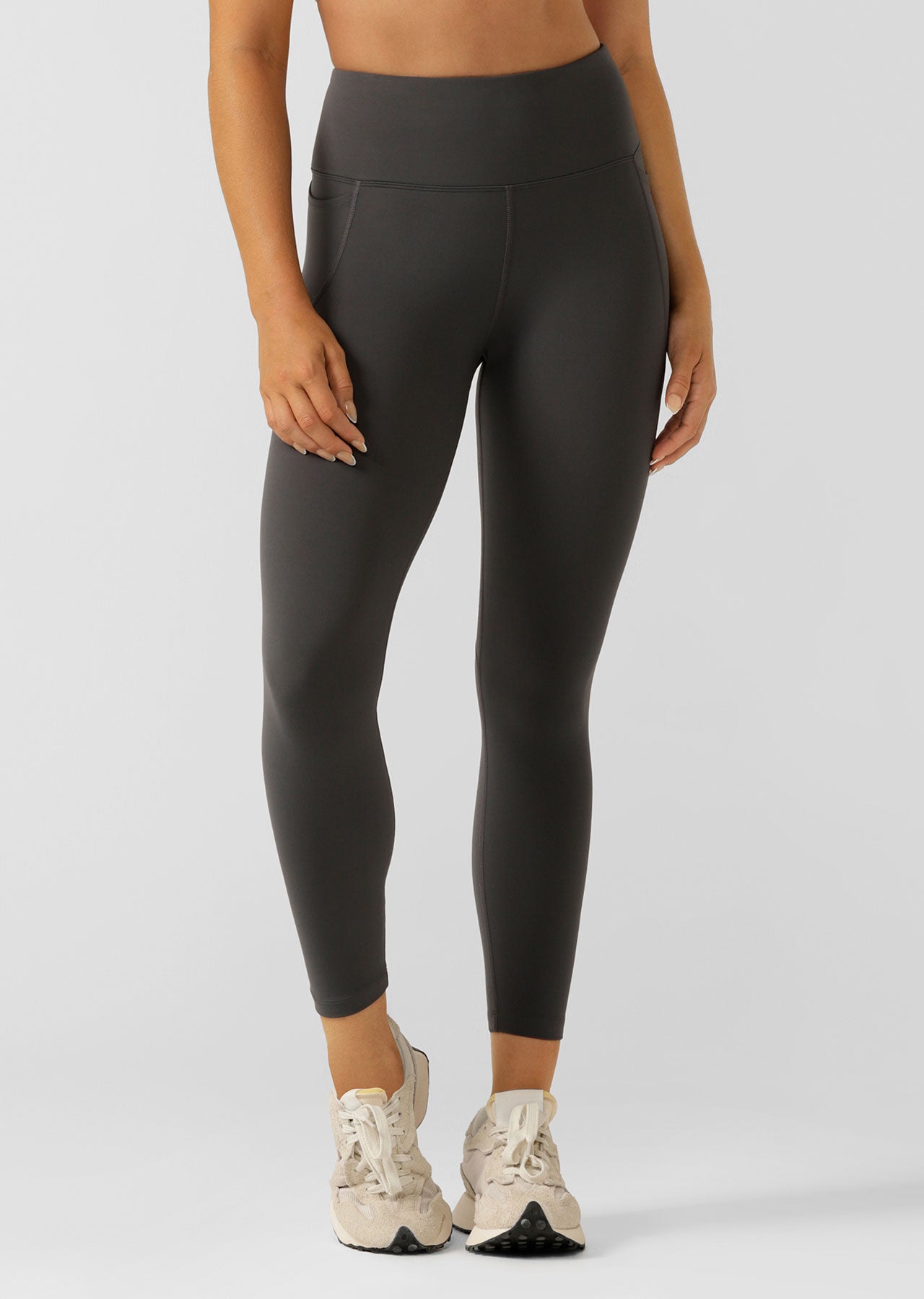 Lorna Jane Amy Phone Pocket Tech Ankle Biter Leggings - Titanium