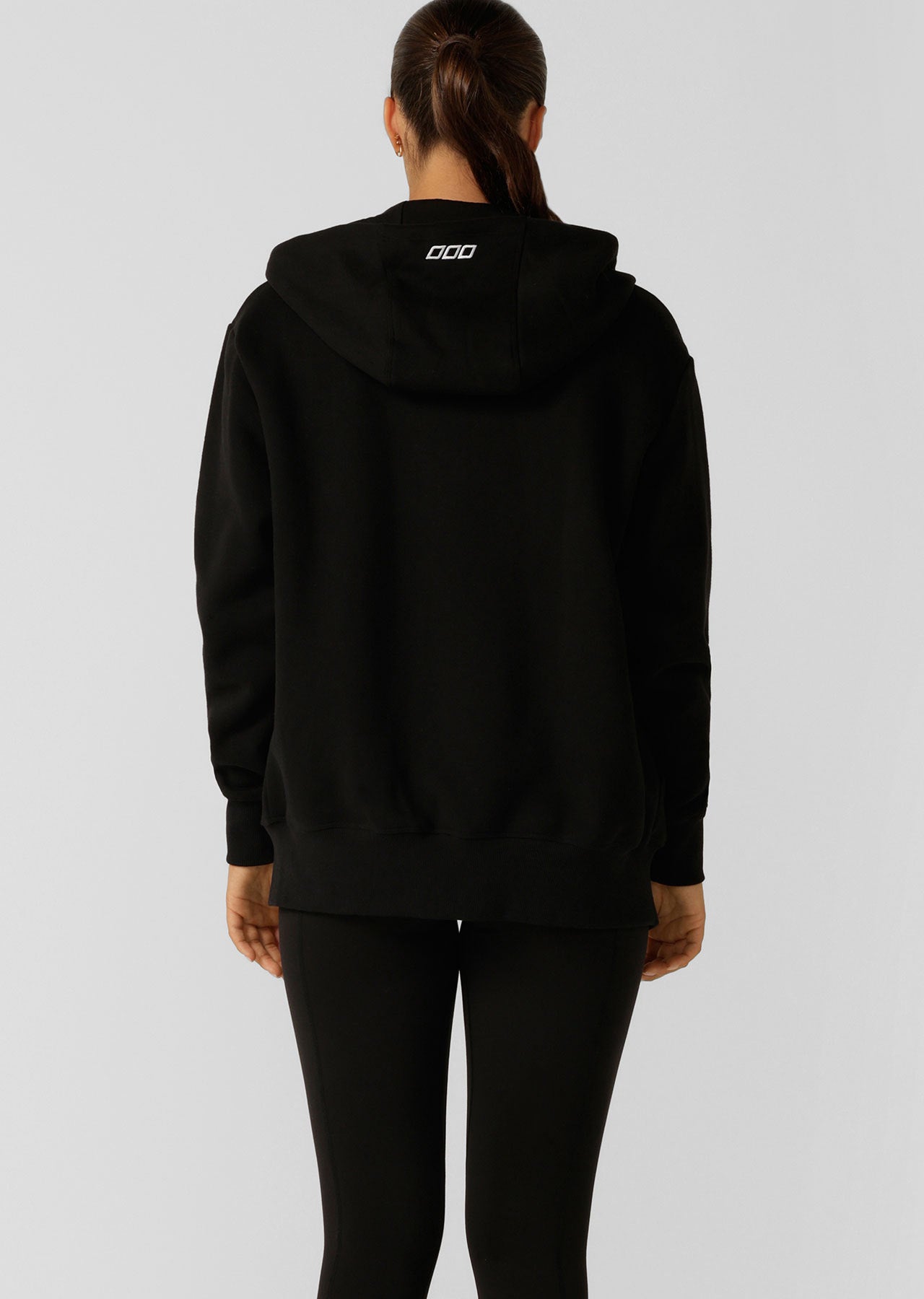 Lorna Jane Fleece Zip Thru Hoodie - Black