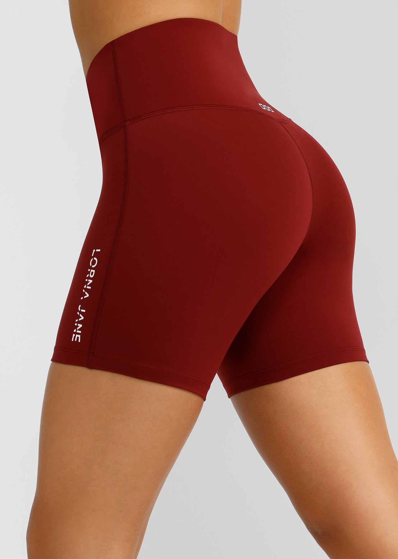 Lorna Jane Lotus No Chafe 16cm Bike Shorts - Sepia