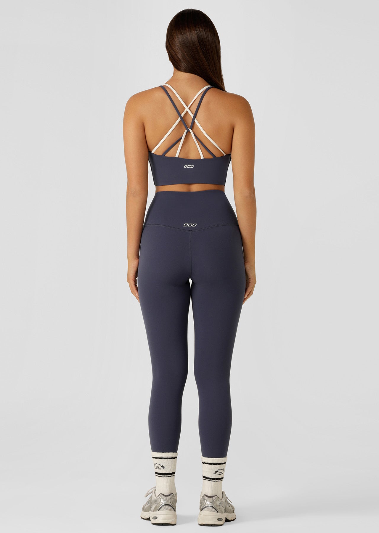 Lorna Jane Lotus No Chafe Ankle Biter Leggings - Ash Blue