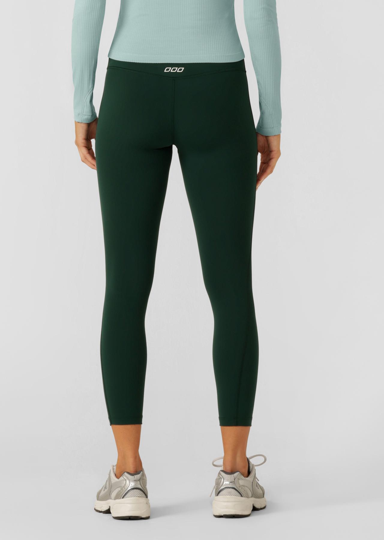 Lorna Jane Lotus No Chafe Ankle Biter Leggings - Dark Green