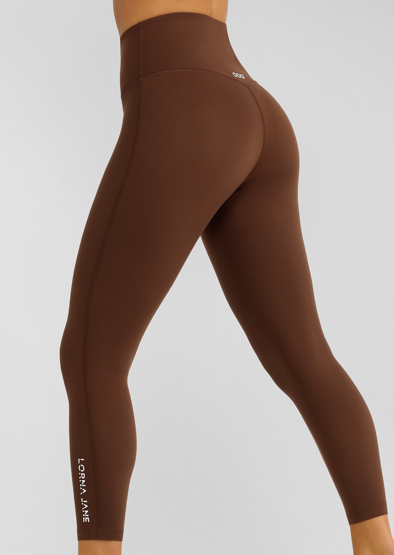 Lorna Jane Lotus No Chafe Ankle Biter Leggings - Espresso