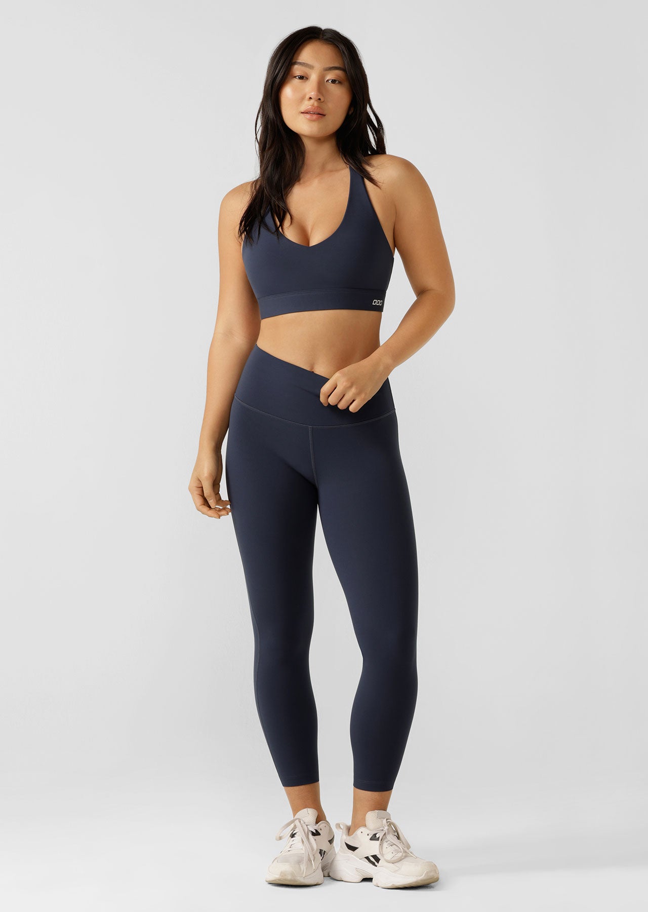 Lorna Jane Lotus No Chafe Ankle Biter Leggings - Platinum Navy