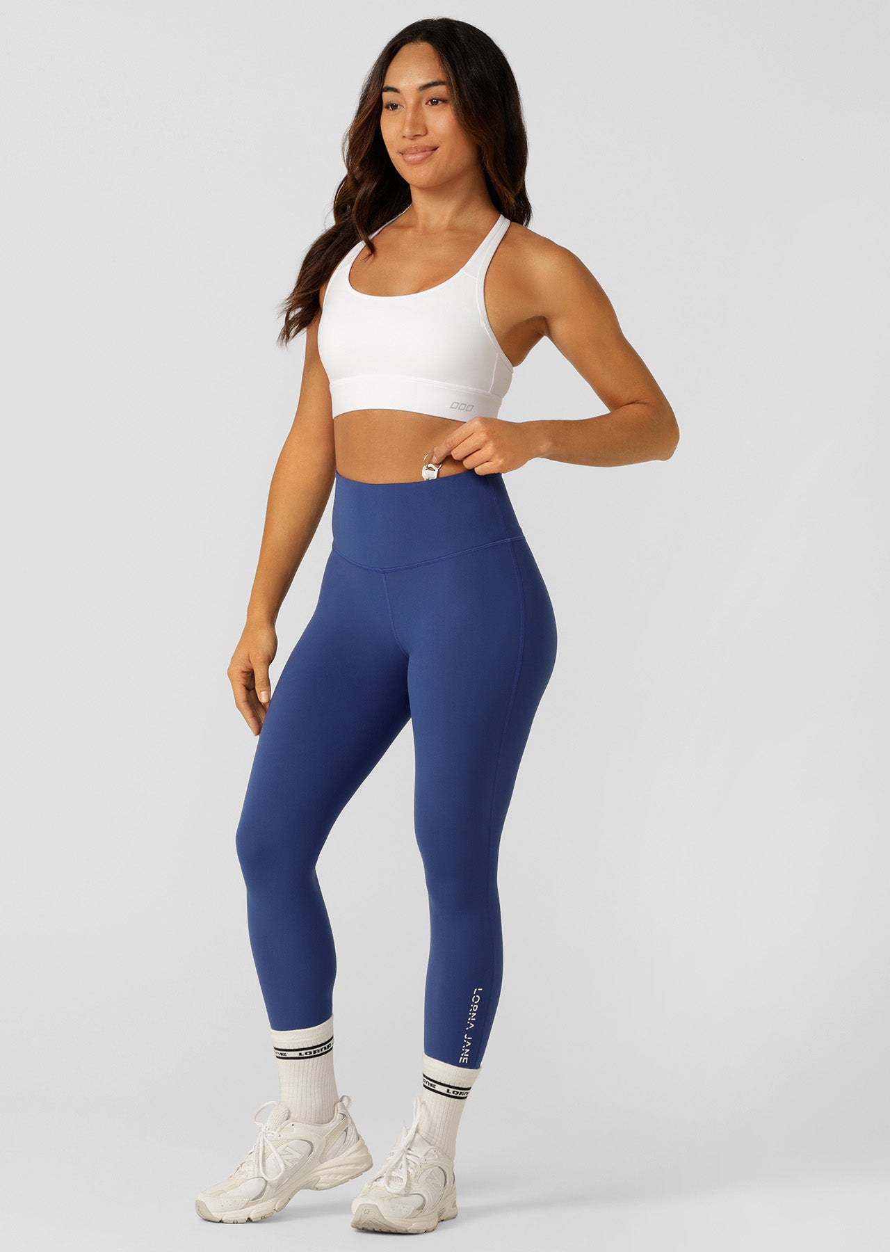 Lorna Jane Lotus No Chafe Ankle Biter Leggings - Storm