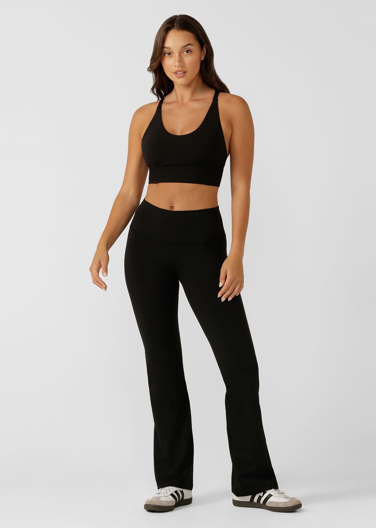 Lorna Jane Lotus Flared Leggings - Recycled Black