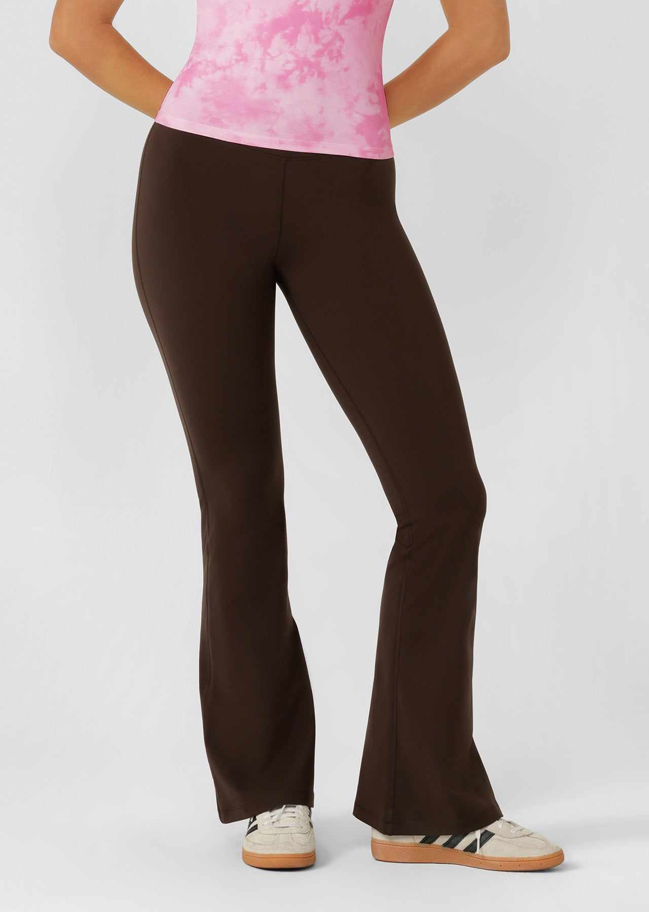 Lorna Jane Lotus Flared Leggings - Volcano