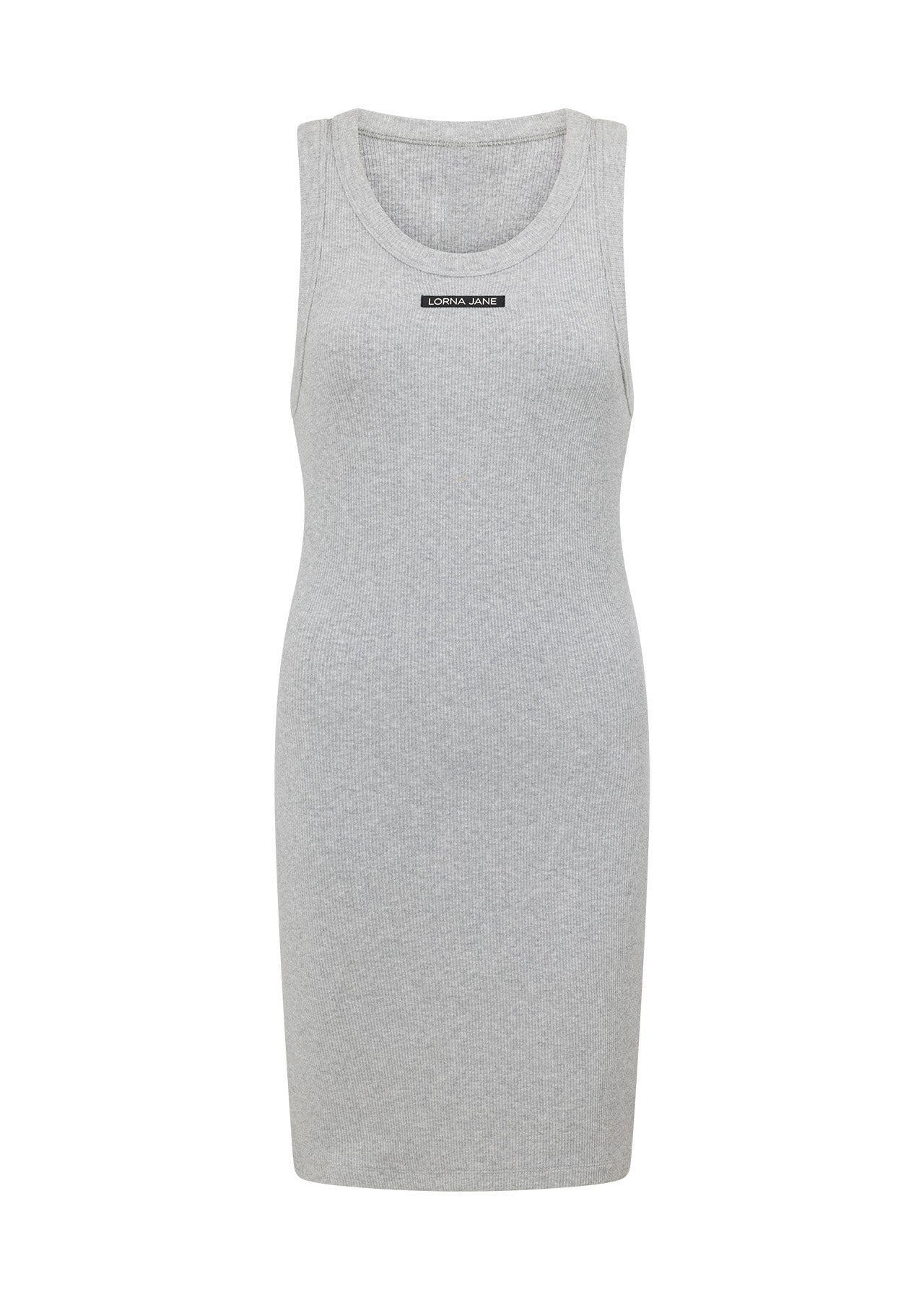 Lorna Jane On The Move Rib Tank Dress - Grey Marl