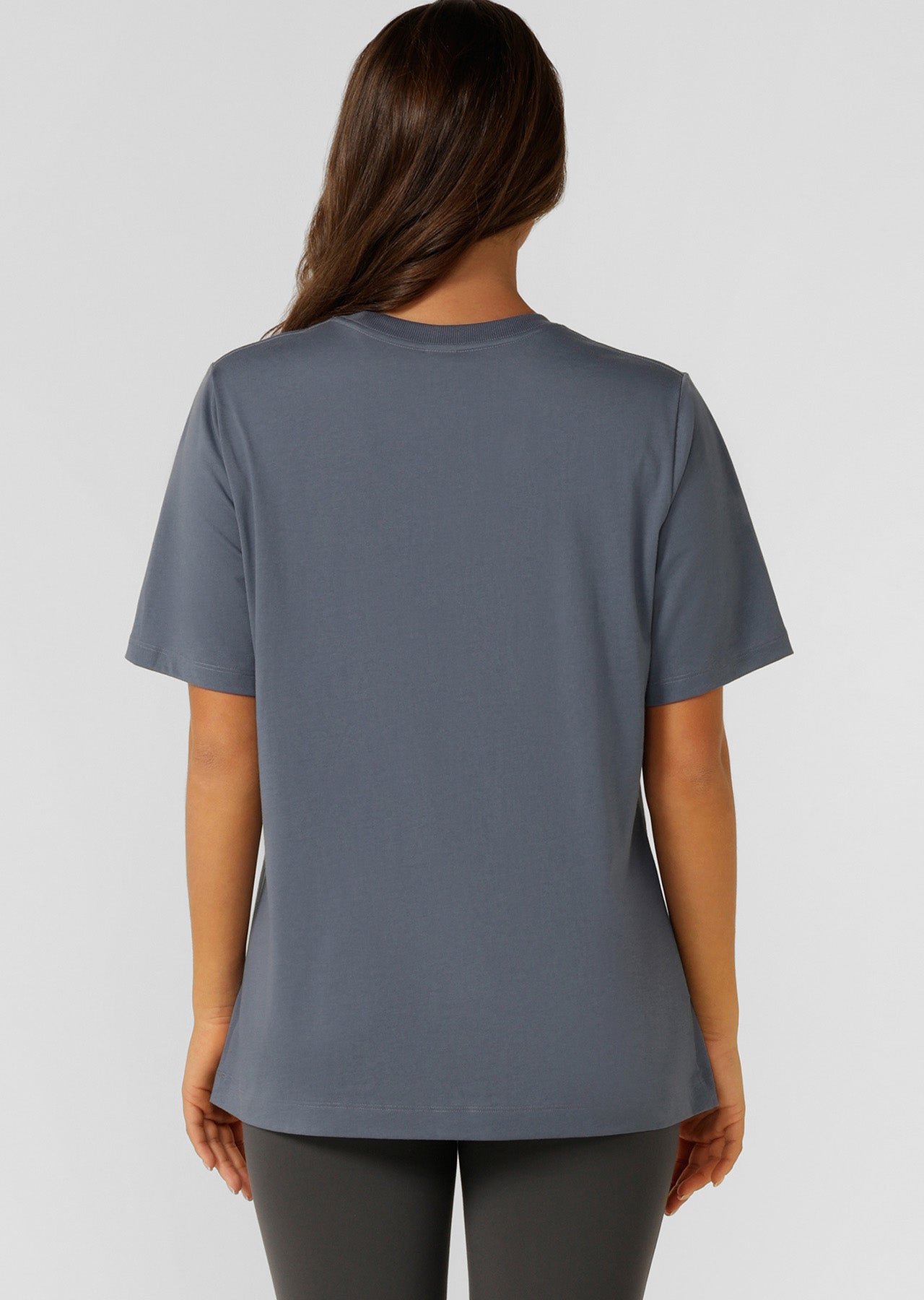Lorna Jane Lotus Relaxed Tee - Powder Grey