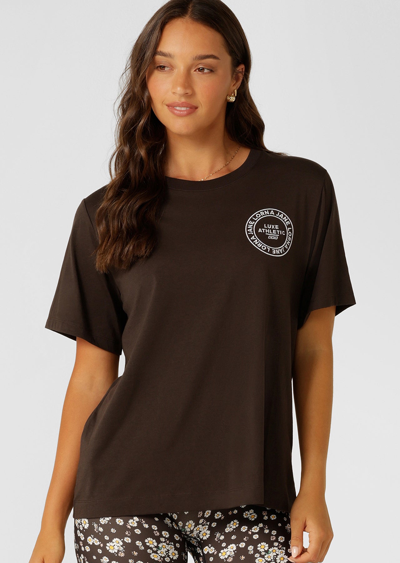 Lorna Jane Lotus Relaxed Tee - Volcano