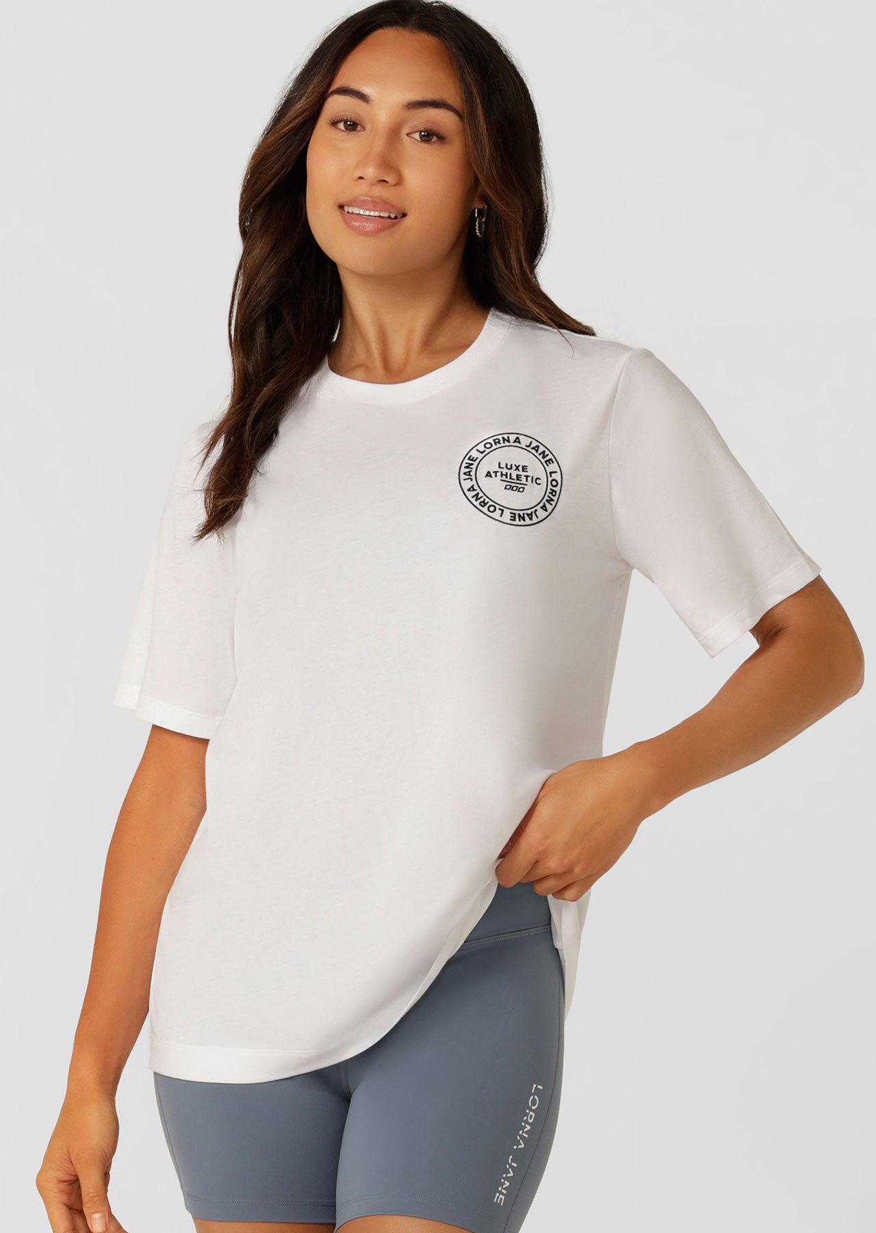Lorna Jane Lotus Relaxed Tee - White