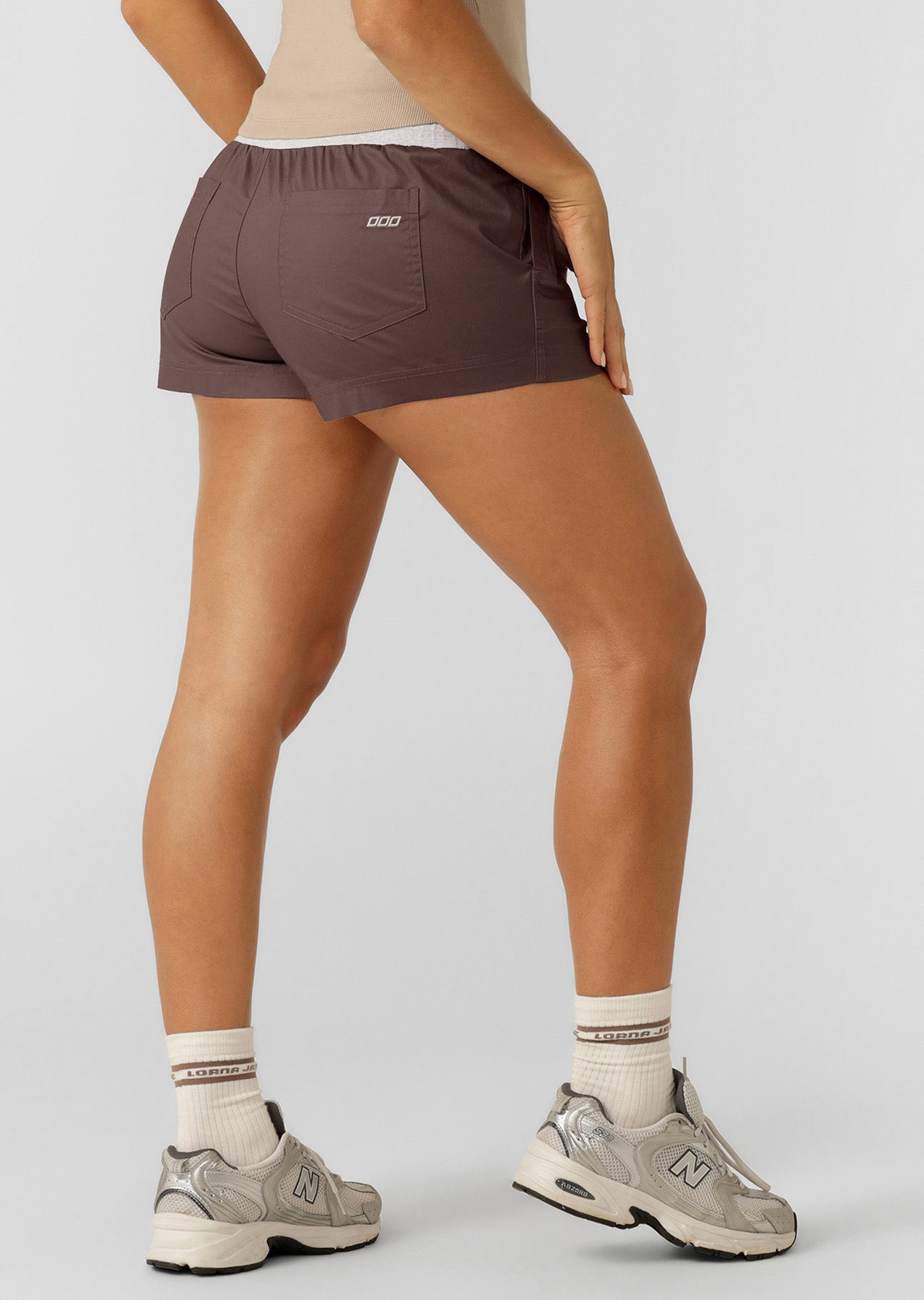 Lorna Jane Flashdance Cheeky Shorts - Stone