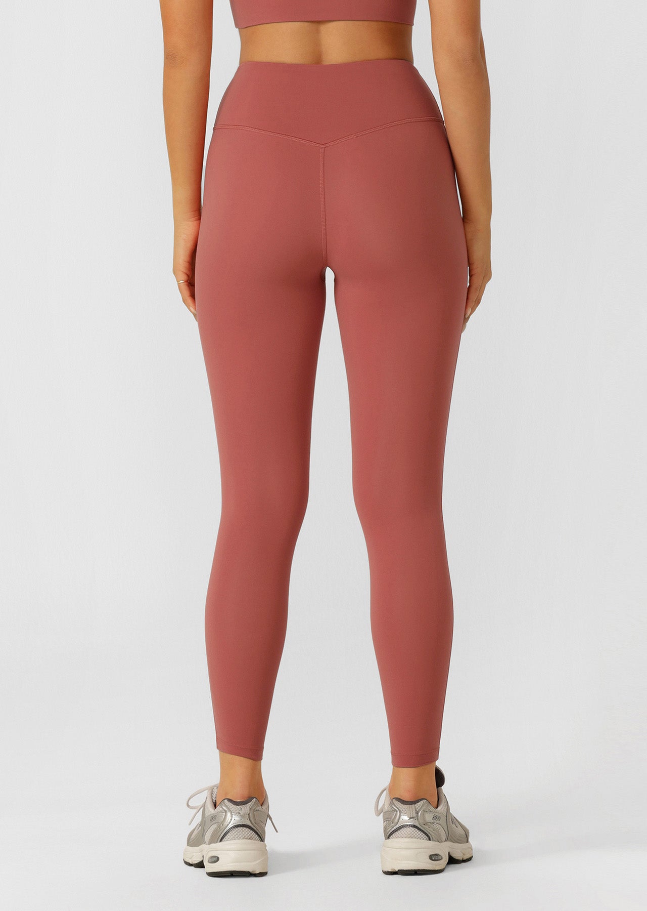 Lorna Jane Lotus No Chafe Phone Pocket Ankle Biter Leggings - Earth