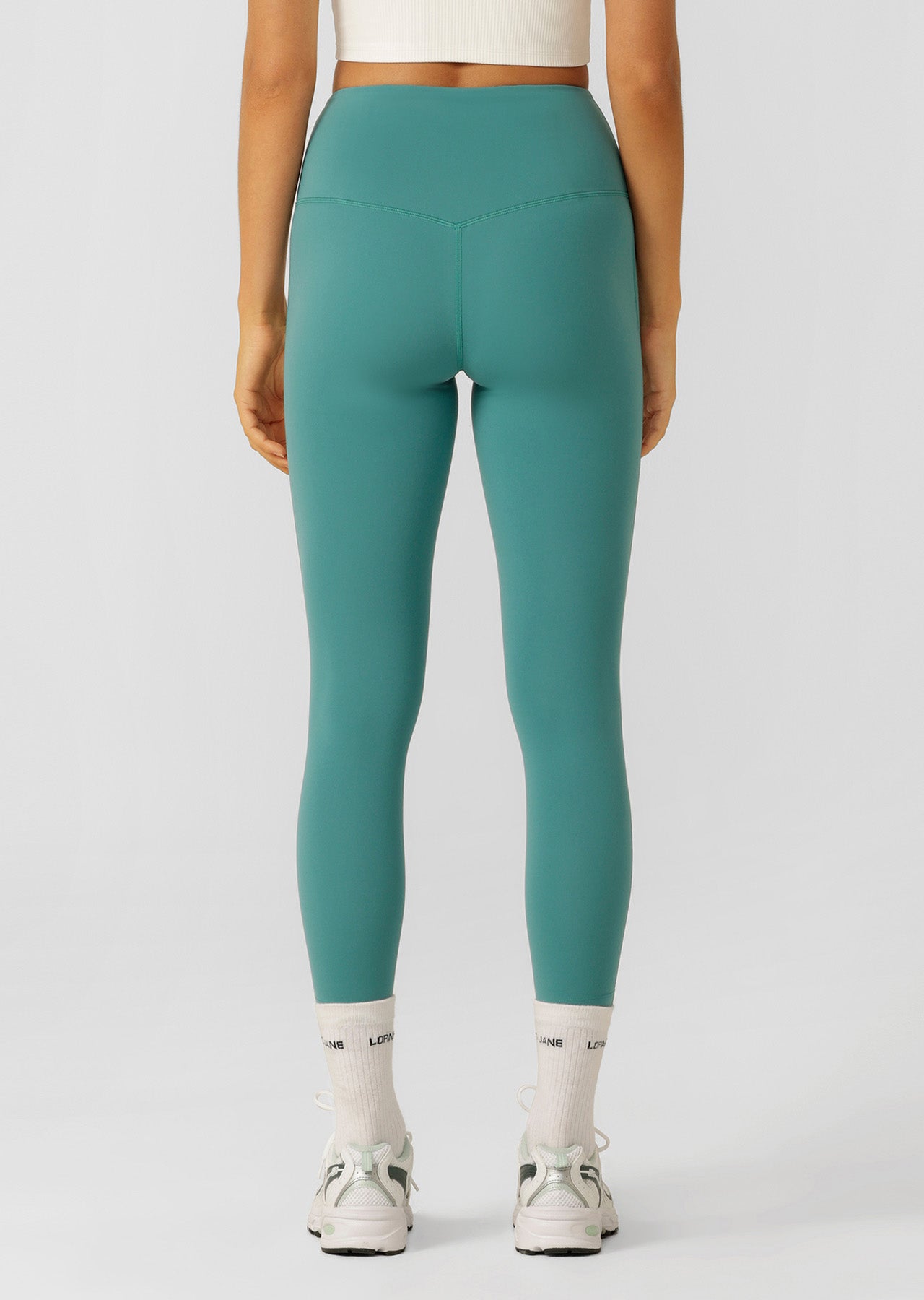 Lorna Jane Lotus No Chafe Phone Pocket Ankle Biter Leggings - Jewel