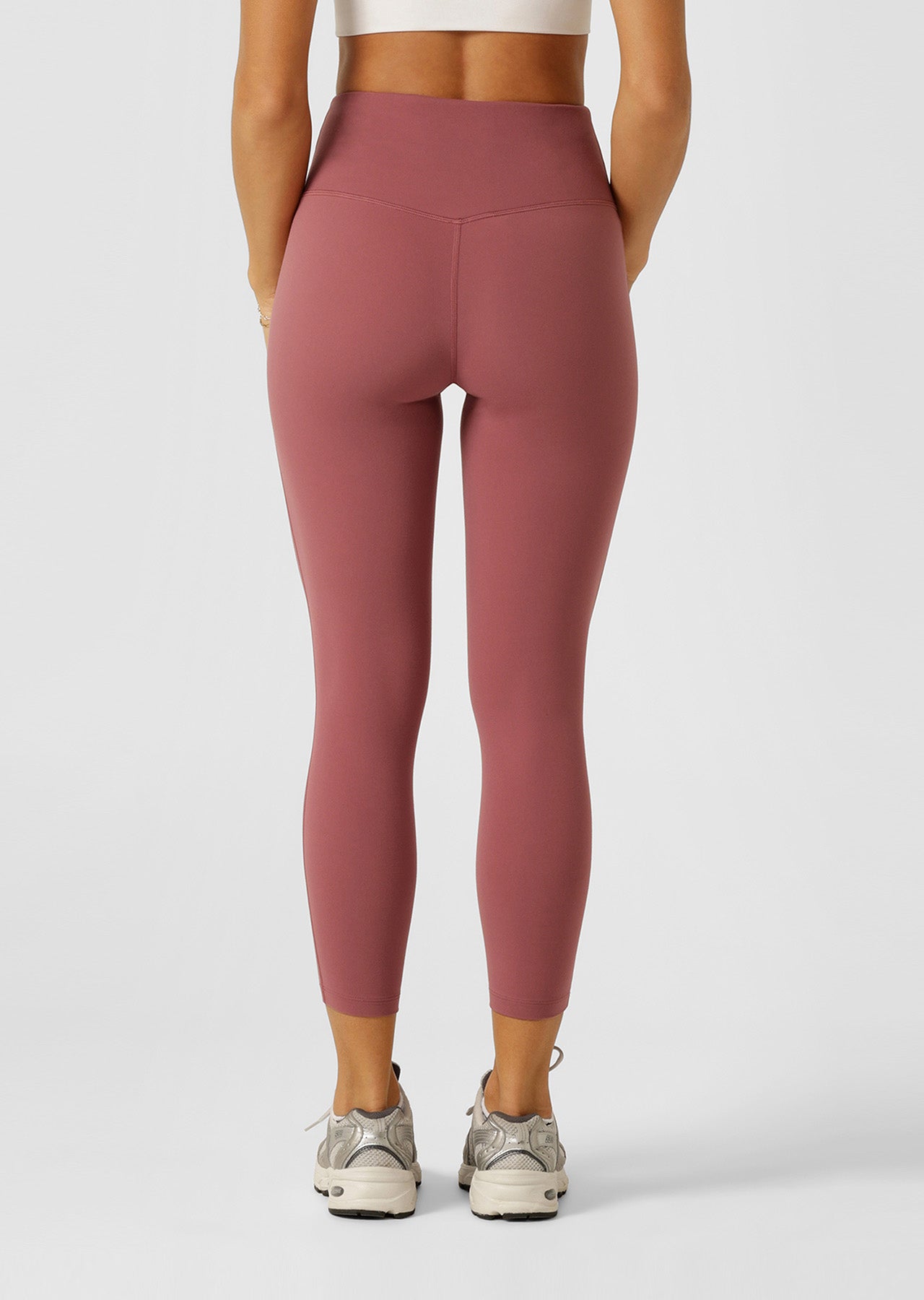 Lorna Jane Lotus No Chafe Phone Pocket Ankle Biter Leggings - Renaissance Rose