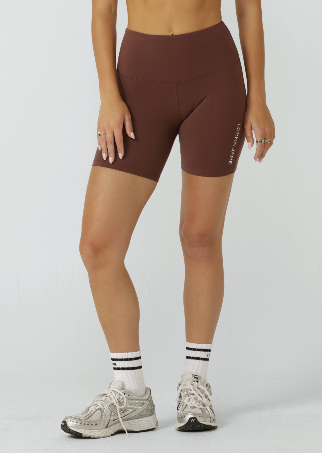 Lorna Jane Lotus No Chafe Phone Pocket 16cm Bike Shorts - Onyx