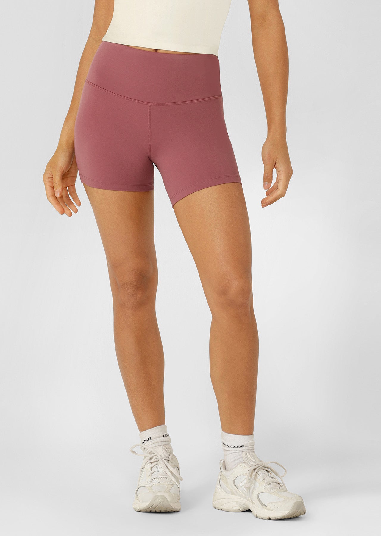 Lorna Jane Lotus No Chafe Phone Pocket 12cm Bike Shorts - Renaissance Rose