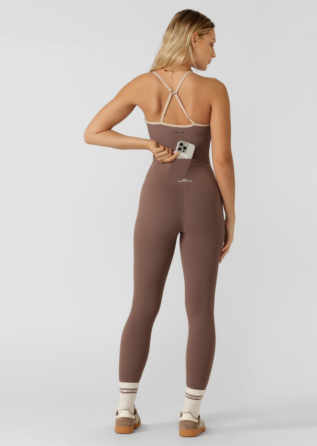 Lorna Jane Liberty Ankle Biter Leggings - Stone