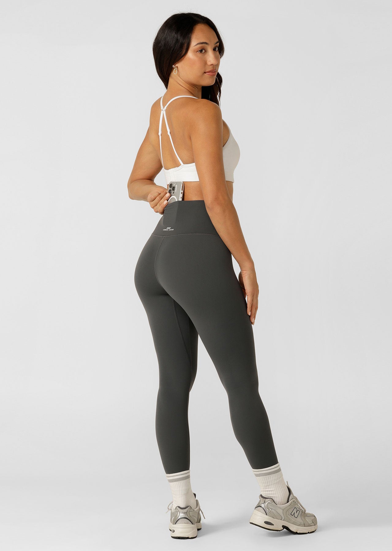 Lorna Jane Liberty Ankle Biter Leggings - Titanium