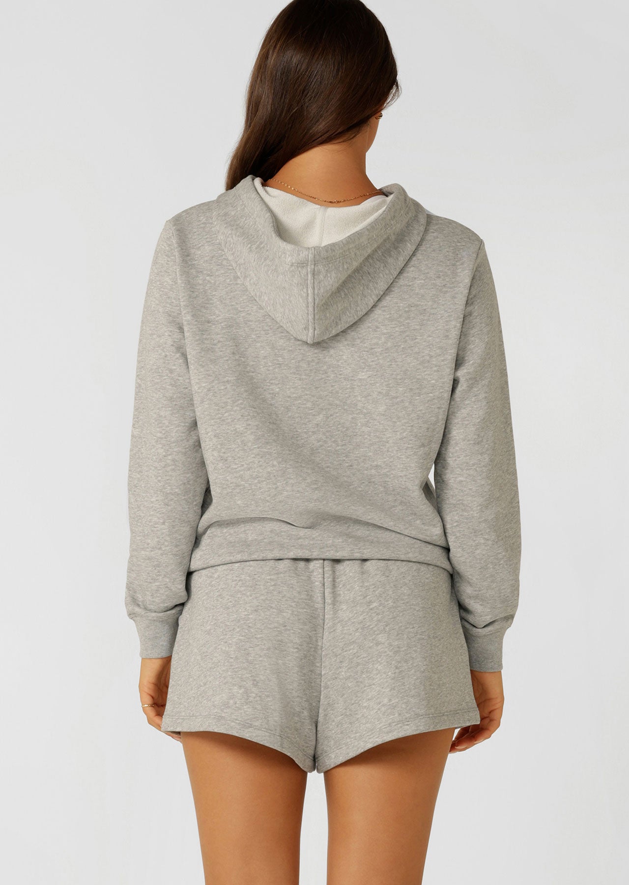 Lorna Jane Lotus Hoodie - Grey Marl