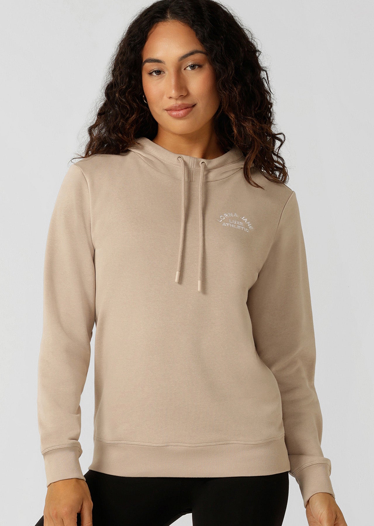 Lorna Jane Lotus Hoodie - Latte