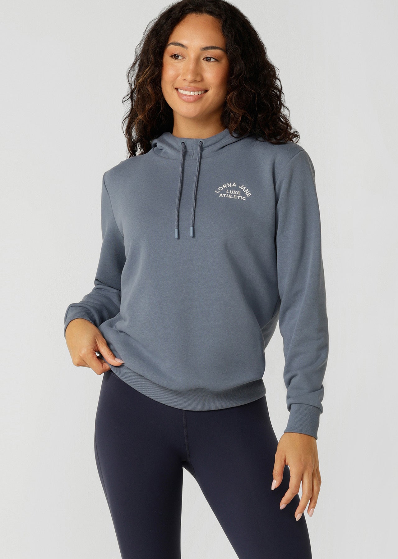 Lorna Jane Lotus Hoodie - Powder Grey