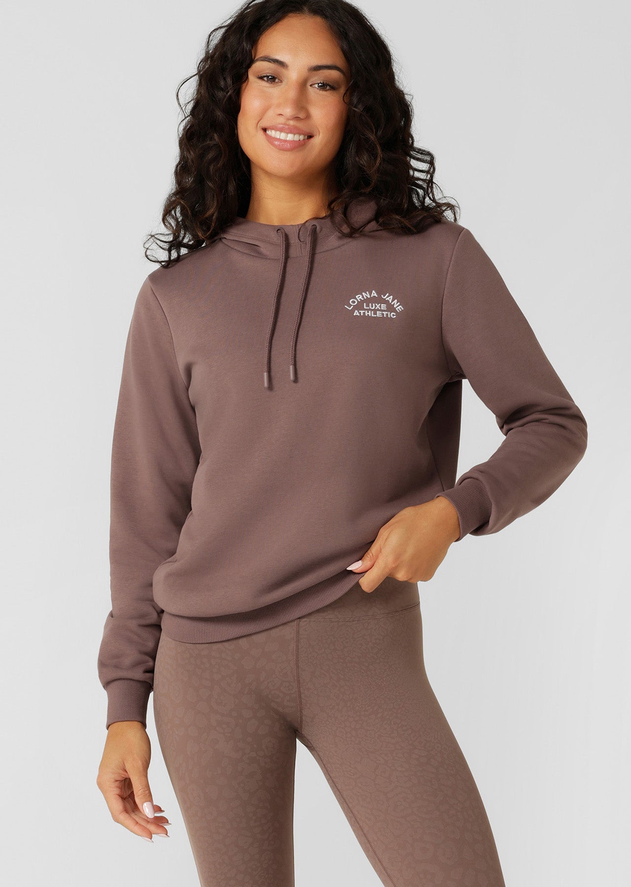 Lorna Jane Lotus Hoodie - Stone