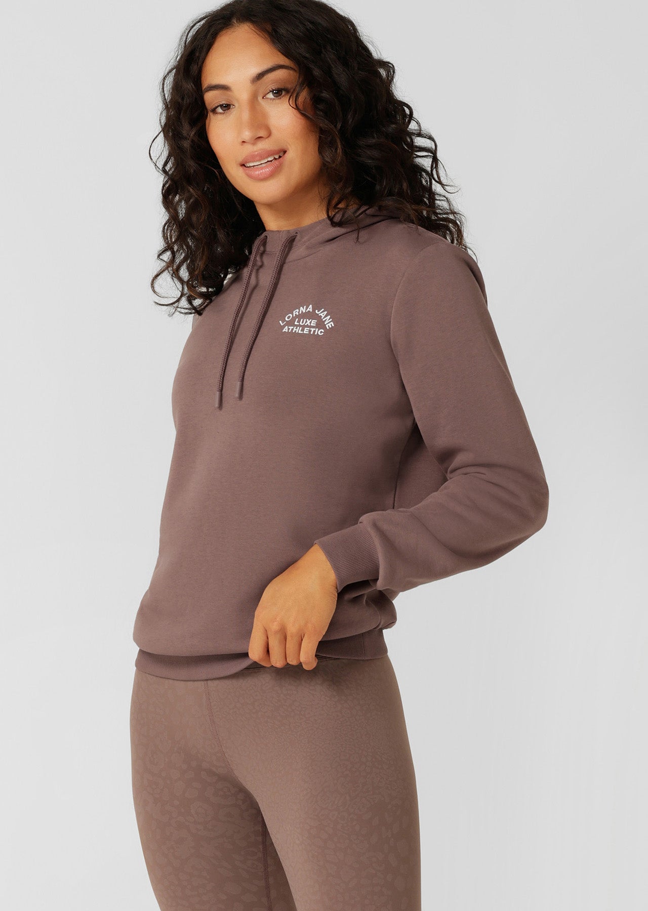 Lorna Jane Lotus Hoodie - Stone