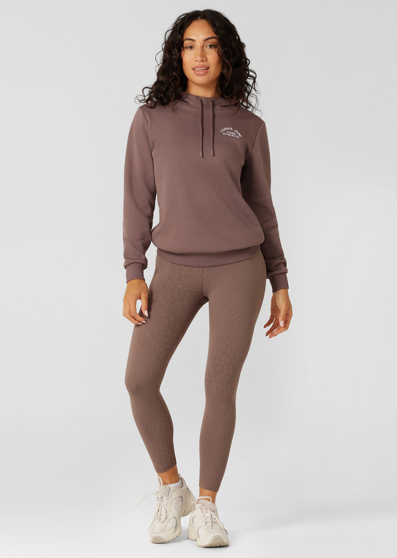 Lorna Jane Lotus Hoodie - Stone