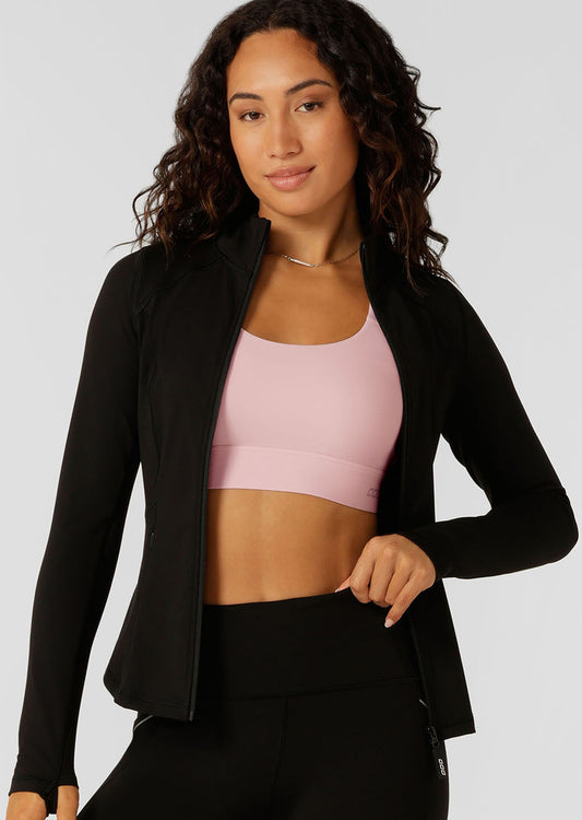 Lorna Jane Amy Active Tech Zip Through Jacket - Recycled Black