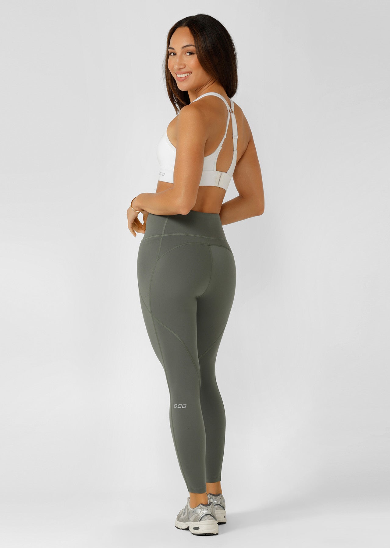 Lorna Jane Amy No Chafe Phone Pocket Full Length Leggings - Agave Green